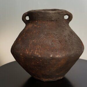 Handmade Tunisian Clay Vase with Handles